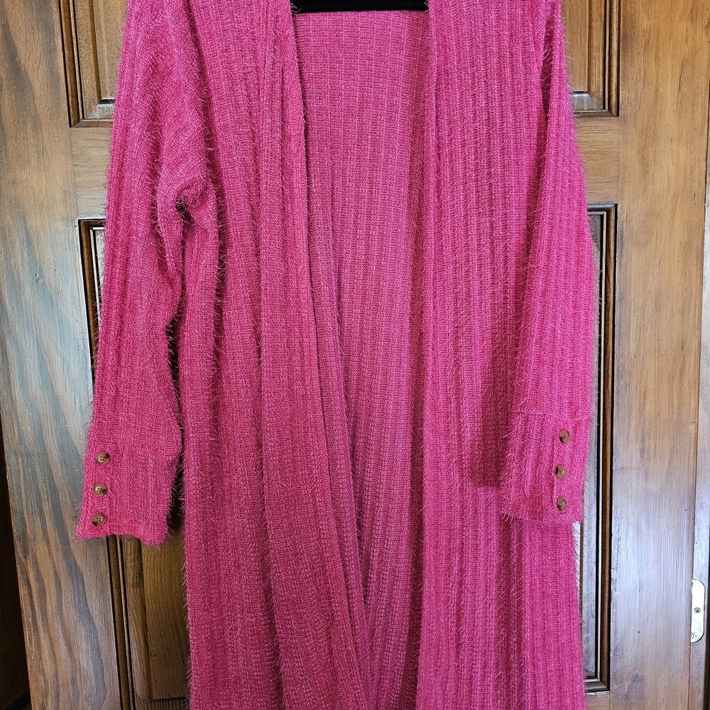 Lane Bryant Pink Textured Knit Top